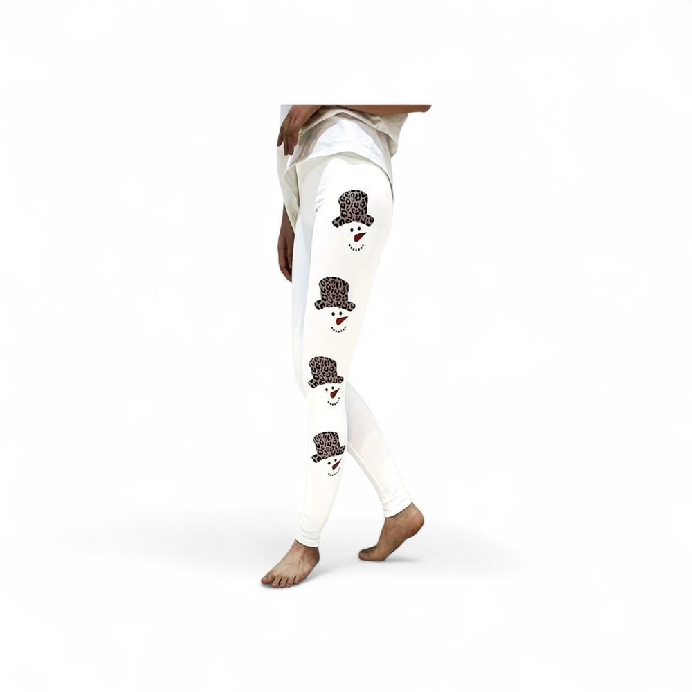 Stylish White Leopard Print Leggings
